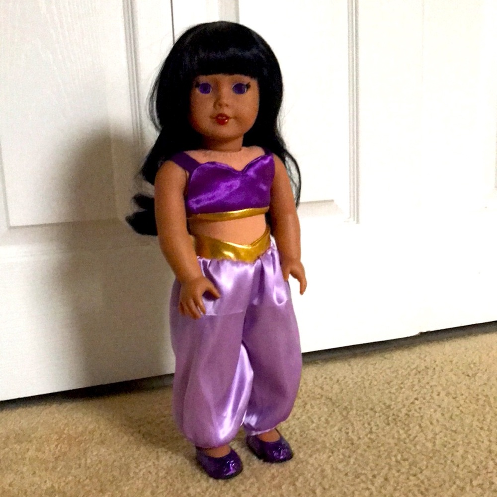 Beautiful American Girl Custom 18” Doll 2014. Genie Outfit, Purple Eyes, New Wig - Picture 7 of 16